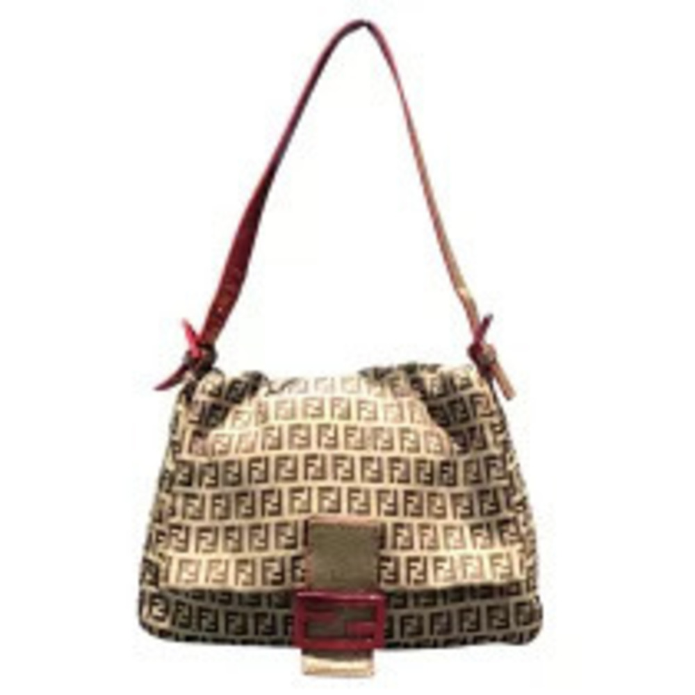 Fendi Zucca Mamma Bucket Bag Brown Jacquard Shoulder